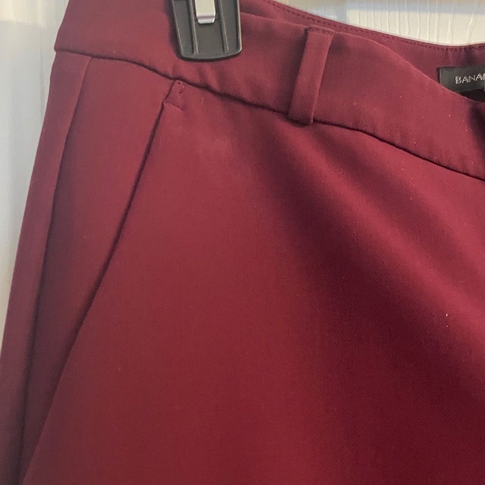 Banana Republic Deep Burgundy Blake Women's Trousers in size 10 S - Picture 4 of 7